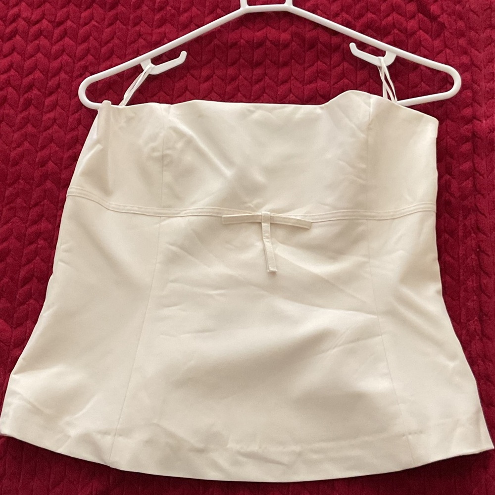 Zara Cream Strapless Top